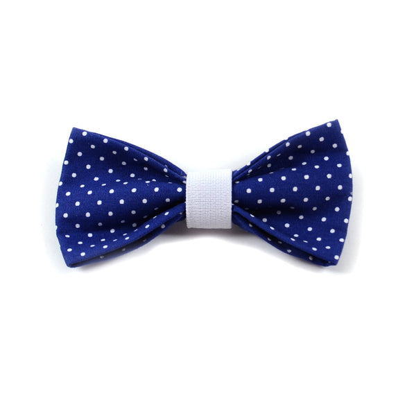 The "Blue Polka Dot" Dog Bow Tie - ArgusCollar