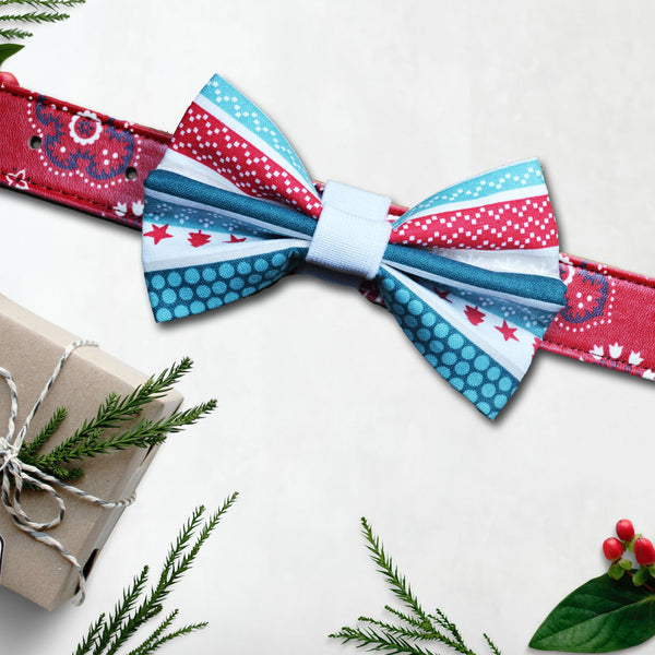 The "Merry Christmas" Dog Bow Tie - ArgusCollar